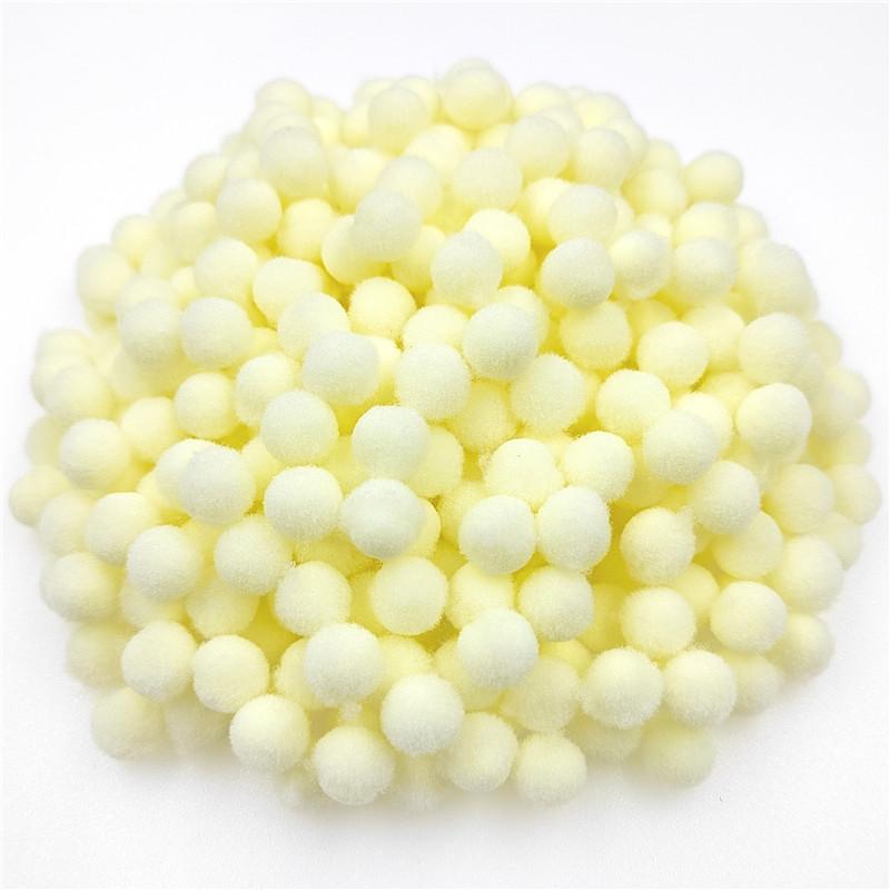 150 Stück/100 Stück 10/15 mm Pompones Pompom Nähen Plüschball DIY Handarbeit Material Flauschiges Hochzeitsdekor Bastelzubehör Schmuck Weiches Kinderspielzeug Zubehör 10mm 150Pcs helle gelbe
