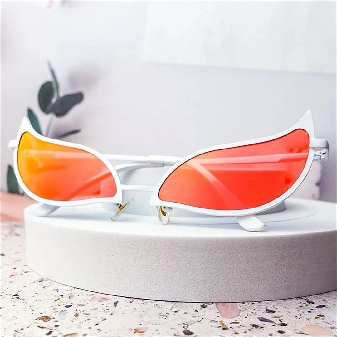 Donquixote PVC-Sonnenbrille, Doflamingo, Cosplay-Brille, Anime-Katzenaugen-Sonnenbrille für Damen und Herren, lustiges Weihnachtsgeschenk, Party-Requisiten