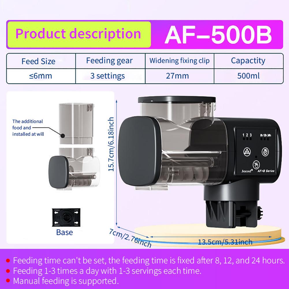 250ml/500ml Jebao Aquarium Aquarium Feeder Goldfisch Smart Timing Auto Digital Feeder Stunden Timer Aquarium Zubehör 2
