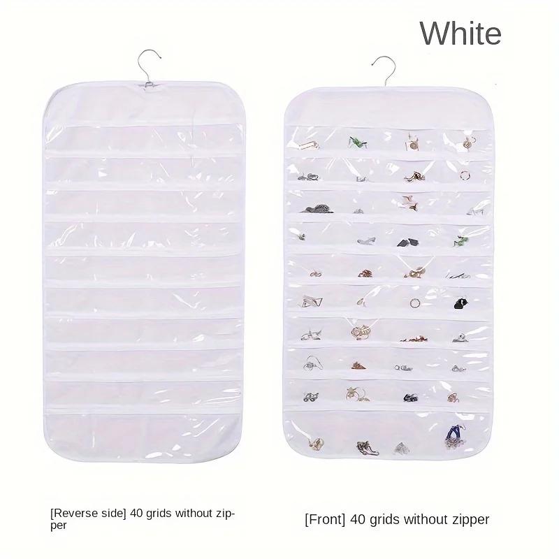 Wandhalterung für Schmuck, große Kapazität, Schrank, Schmuck-Organizer, Tasche zum Aufhängen, Mehrzweck-Aufbewahrung, Haushalts-Aufbewahrungsorganisation weiß