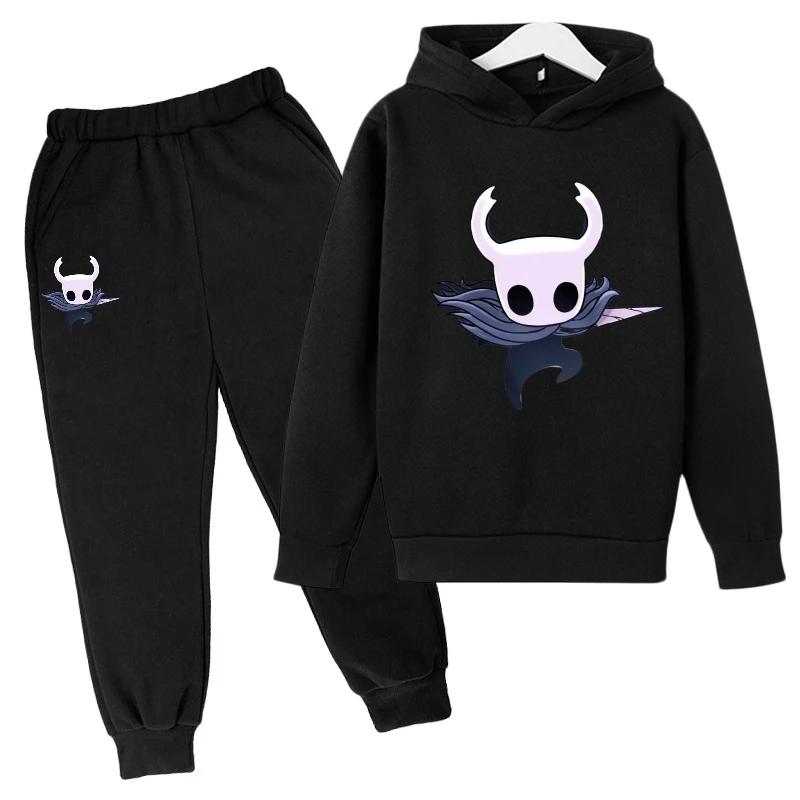 Kindermode Neu Beliebt Heißes Spiel Hollow Knight Kinder Hoodies Persönlichkeit Anime Hoodie Harajuku Sweatshirts Jungen Sets 130