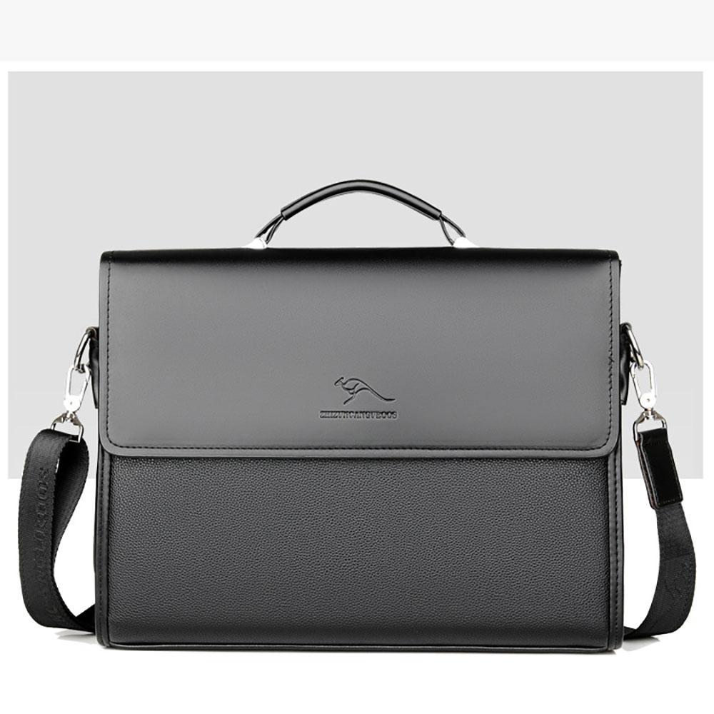 Herren-Umhängetaschen aus Leder, Herren-Business-Casual-Aktentaschen aus Leder, Herren-Ledertaschen, Cross-Body-Cross-Body-Handtaschen schwarz