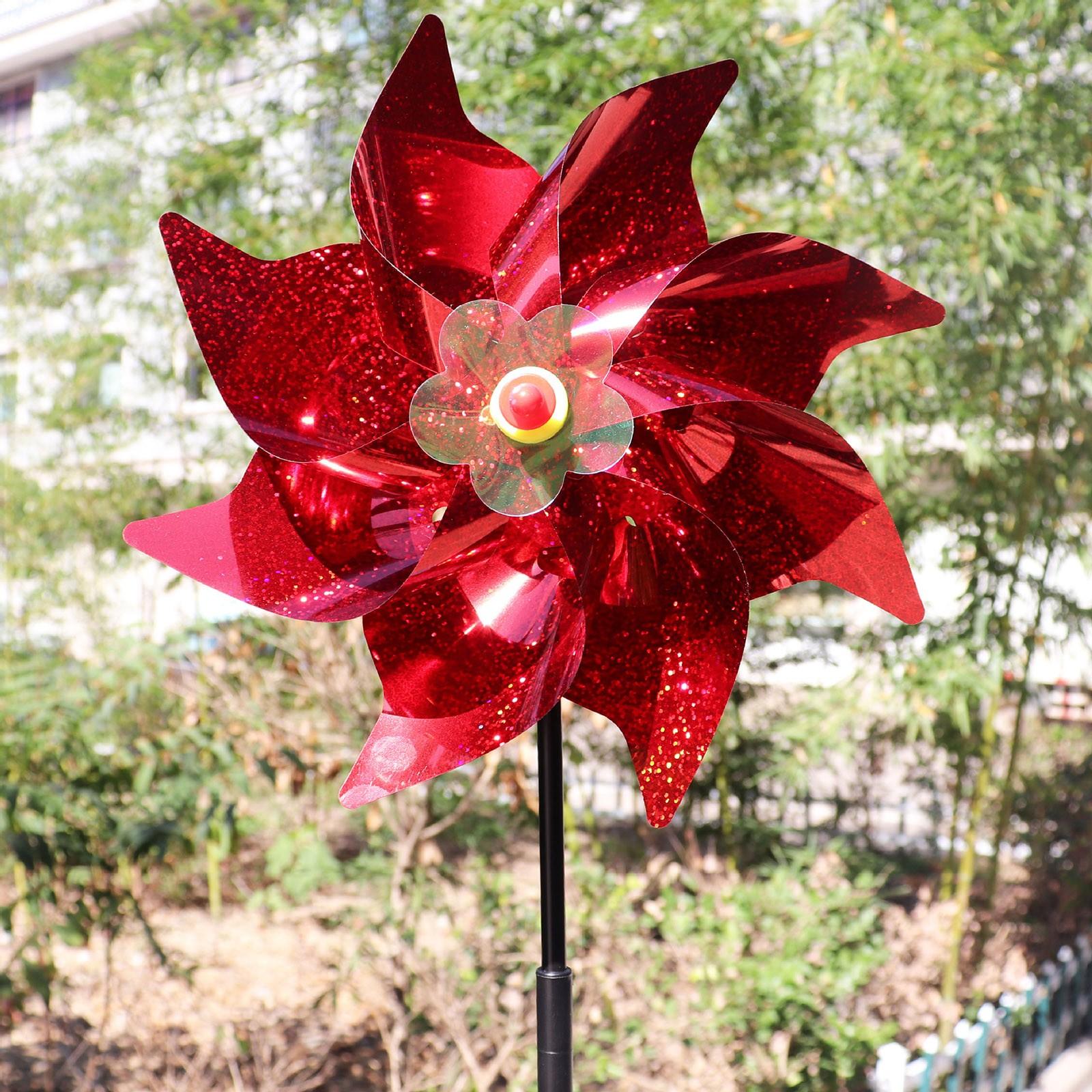 24CM Achteckige kinder Windmühle Stall Vogel Farbe Kunststoff Dekoration Stall Spielzeug DIY One Size rot