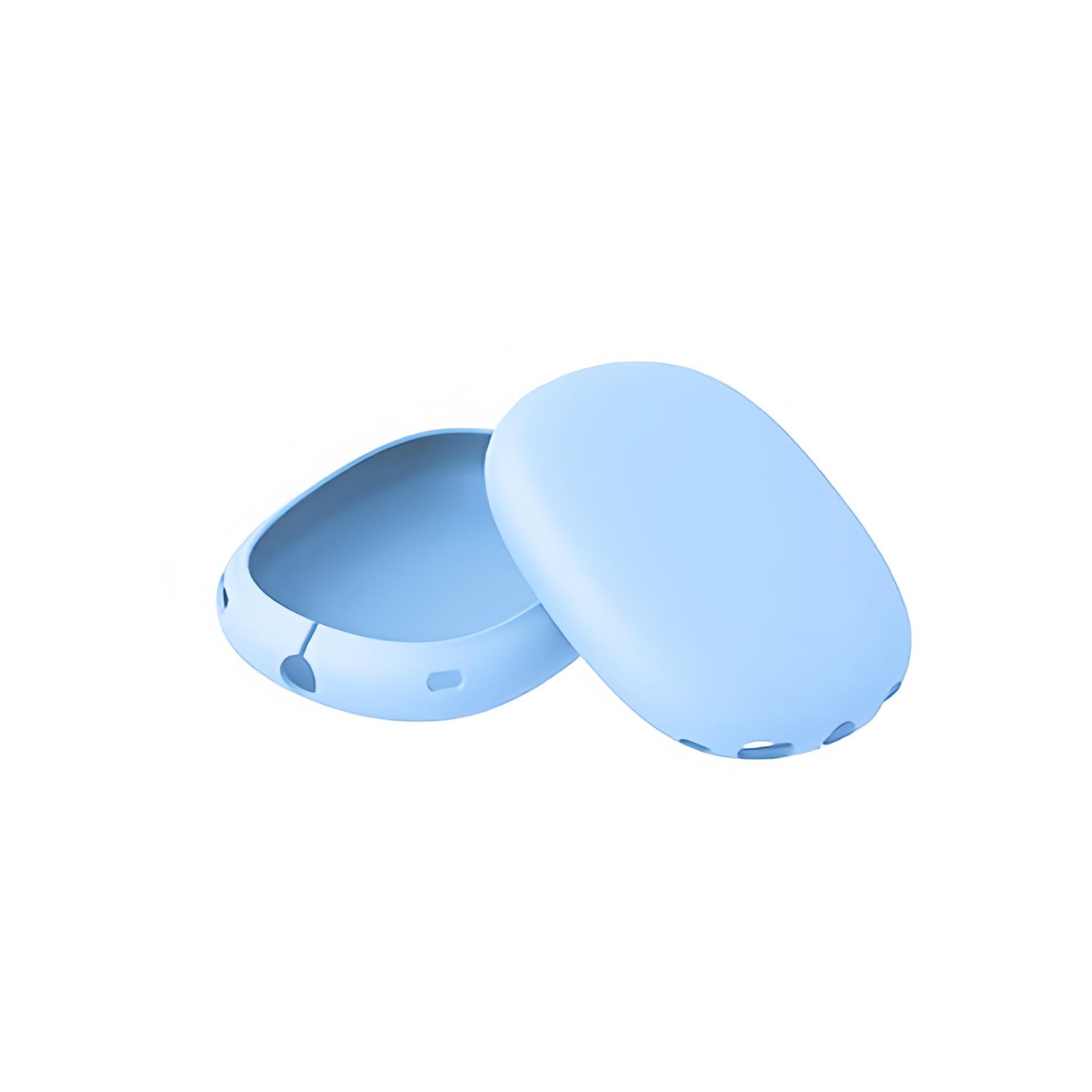 Silikonschutzhülle für Apple AirPods Max - Dreiteiliges Softshell-Set in Volltonfarbe shell himmelblaue