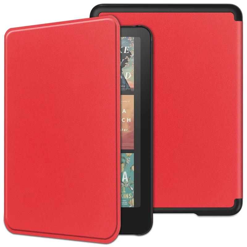 Funda für Kindle Paperwhite 2024 Hülle 7 Zoll PU Leder Flip Smart Cover für Coque Kindle Paperwhite 2024 Hülle der 12. Generation Paperwhite 2024 12th rot