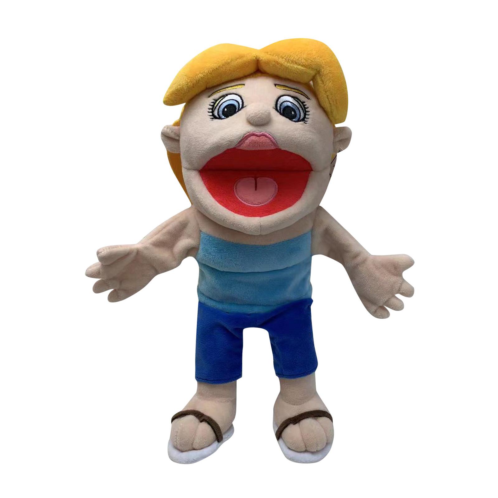 Weiche Plüschspielzeug-Handpuppe für Spielhaus, schelmisches lustiges Puppenspielzeug mit funktionierendem Mund, Kindergeschenk für Geburtstag, Weihnachten, Halloween-Party One Size