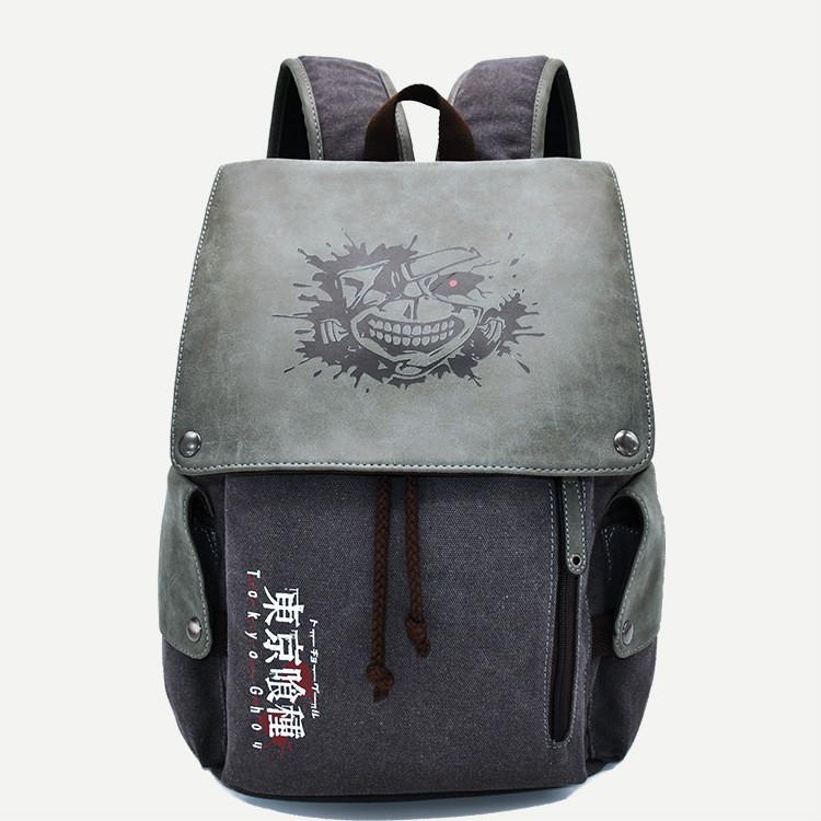 Anime-Rucksack zum Angriff auf den riesigen One Piece Naruto, der den Schüler umgibt, lässige Canvas-Schultasche 1pcs