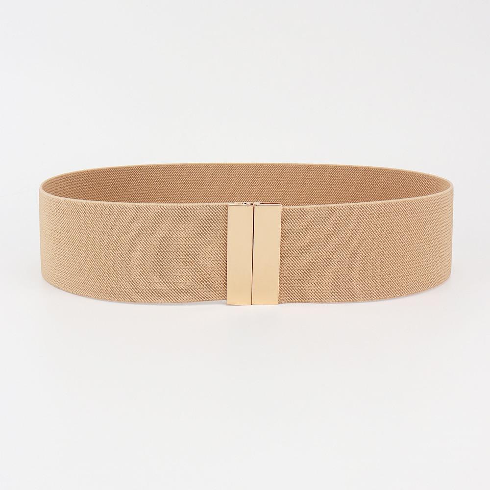 Frauen Elastischer Gürtel Mode Band Breite Gürtel Taillengürtel Weibliche Schnalle Bund Korsett Dekoration Zubehör khaki