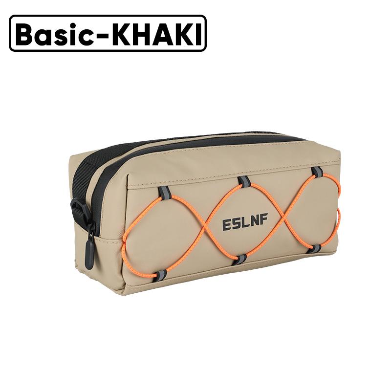 ESLNF Fahrrad Fronttasche Multifunktionale Outdoor Reit Lenkertasche Wasserdichte Rennrad Mountainbike Fronttasche Fahrradzubehör Basic khaki