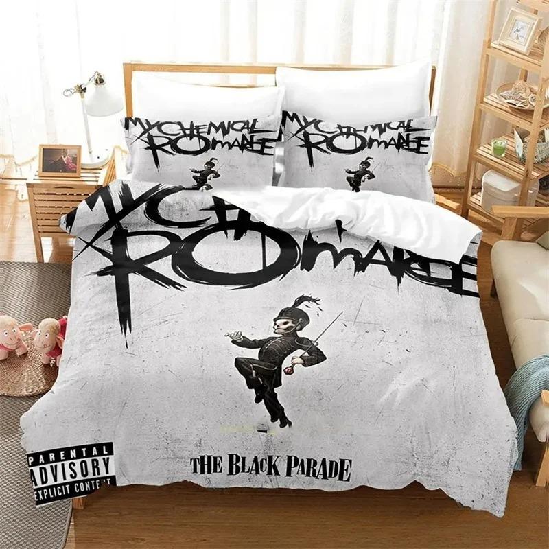 3D-gedruckte My Chemical Romance Bettwäschesets exquisites Bettzubehörset Bettbezug Bettdecken-Set Luxus Geburtstagsgeschenk AU Double 180x210cm
