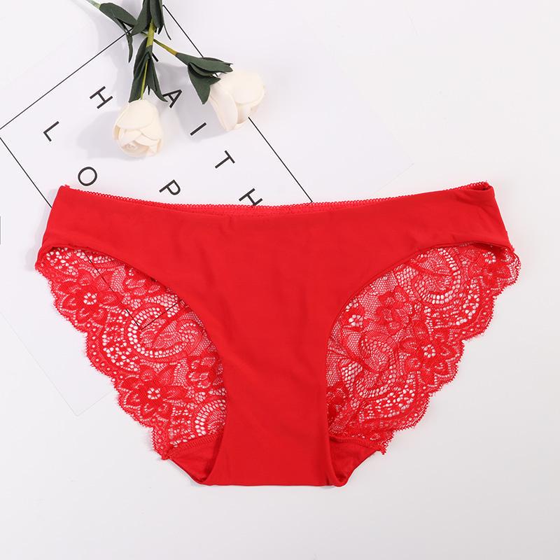 Damen Blumen Spitze Sexy Unterwäsche Slips Unterhosen Spitze Höschen für Damen Baumwollunterwäsche Spitze Vollabdeckung Slips Höschen XL