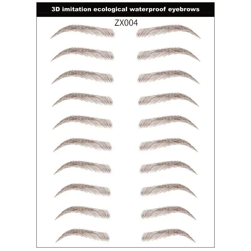 NEU Magische 4D Haarähnliche Augenbrauen-Tattoo-Aufkleber Wasserdicht Langanhaltendes Make-up Wasserbasierte Falsche Augenbrauen Aufkleber Kosmetik ZX004