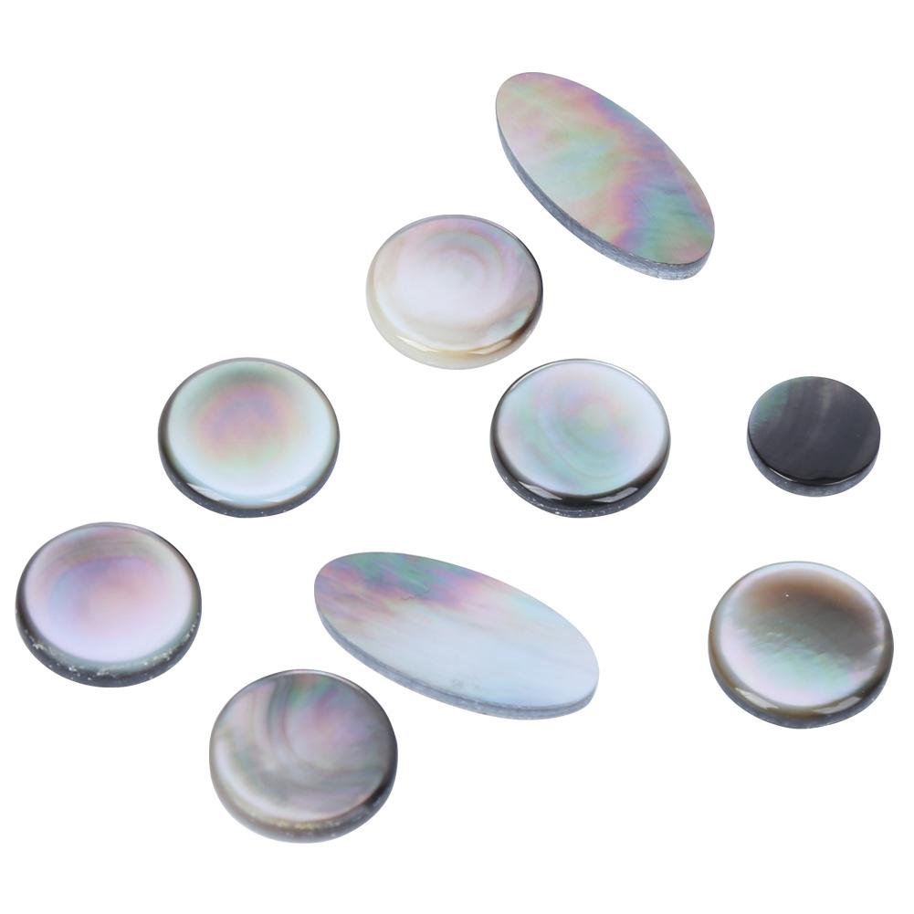 9 Stück Saxophon Knopfpads Set Schwarz und Weiß Saxophon Klappenschlüssel Knöpfe Musikinstrument Zubehör