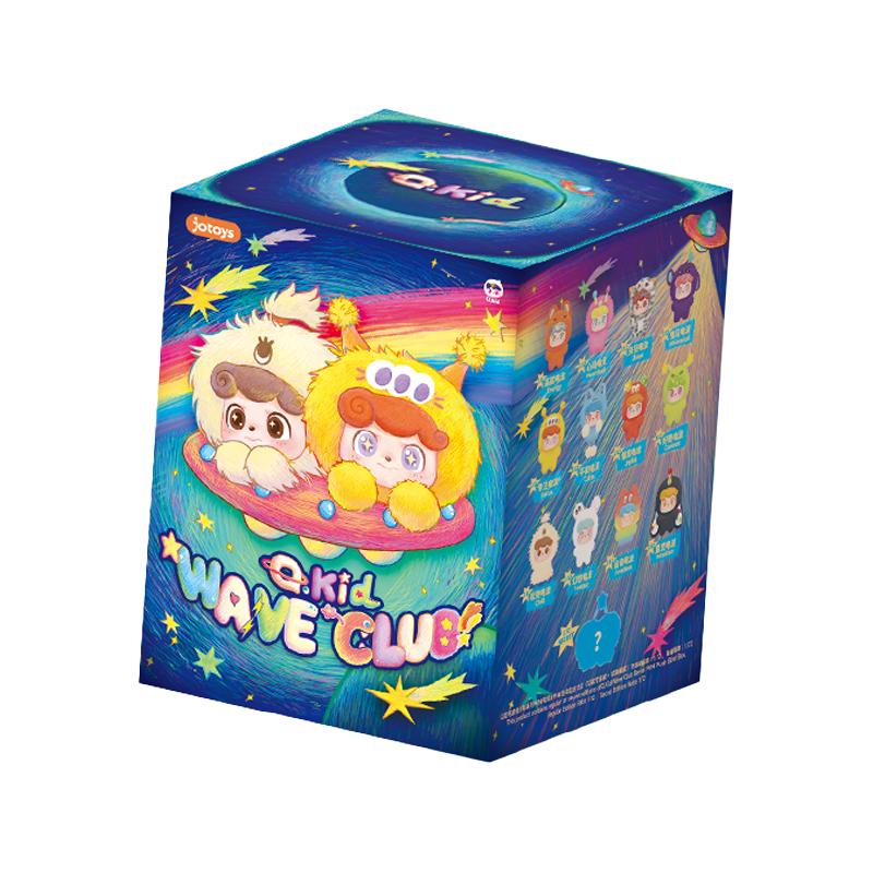 JOTOYS Q Kid Wave Club Mini Vinyl Blind Box Niedliche Alien-Puppe Taschenanhänger Dekoration Schlüsselanhänger Trendiges Spielzeug Mystery Box Überraschungsgeschenk blue