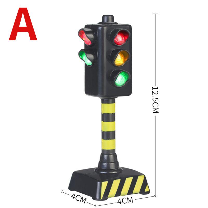 Mini Verkehrszeichen Straßenlichtblock mit Sound LED Kindersicherheit Kinder Lernspielzeug Perfekte Geschenke A