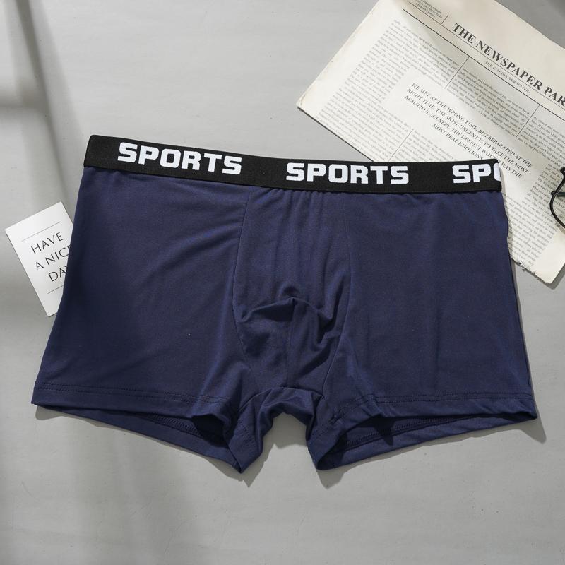 1/3 Stück Herren Baumwolle Nahtlose Boxer Einfarbig Unterwäsche Weiche Atmungsaktive Shorts Unterwäsche XL blau