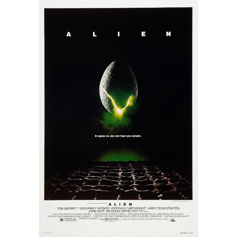 Klassischer Horror Sci-Fi Film Alien Poster Leinwandmalerei HD Druck Moderne Wandkunst Bild Wohnzimmer Schlafzimmer Dekoration Geschenk 50cm×70cm NoFrame