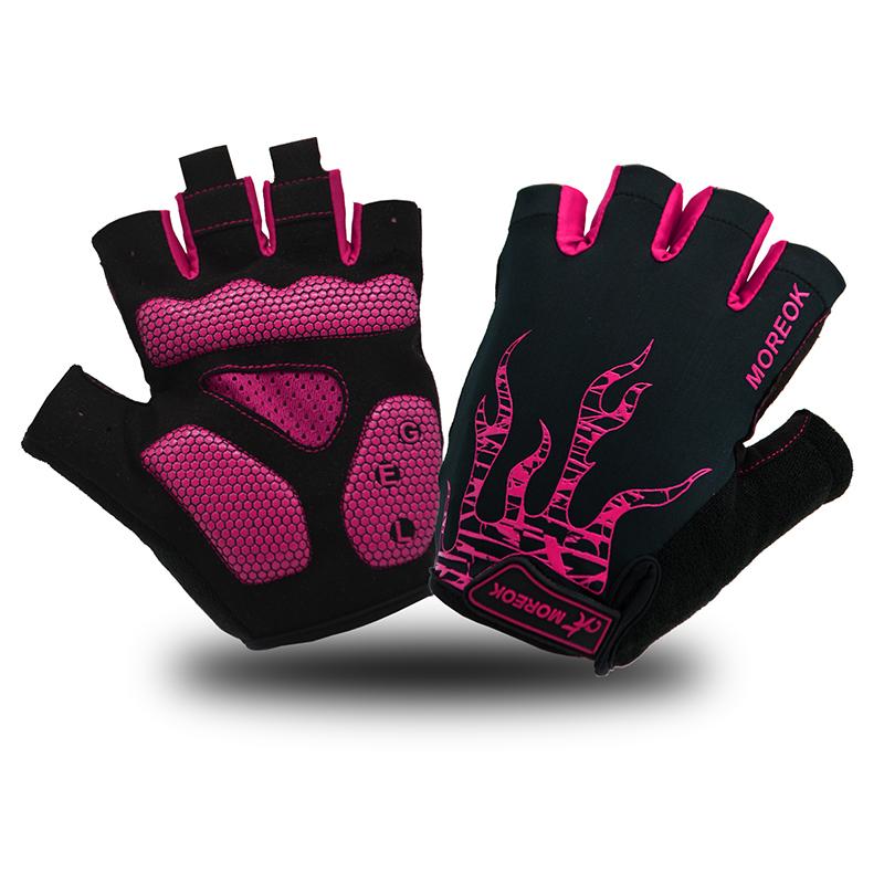Fahrradhandschuhe, 5 mm Gel-Pad, Mountainbike-Handschuhe, atmungsaktive Fahrradhandschuhe, rutschfeste Rennrad-Fahrradhandschuhe für Herren und Damen XL rosa