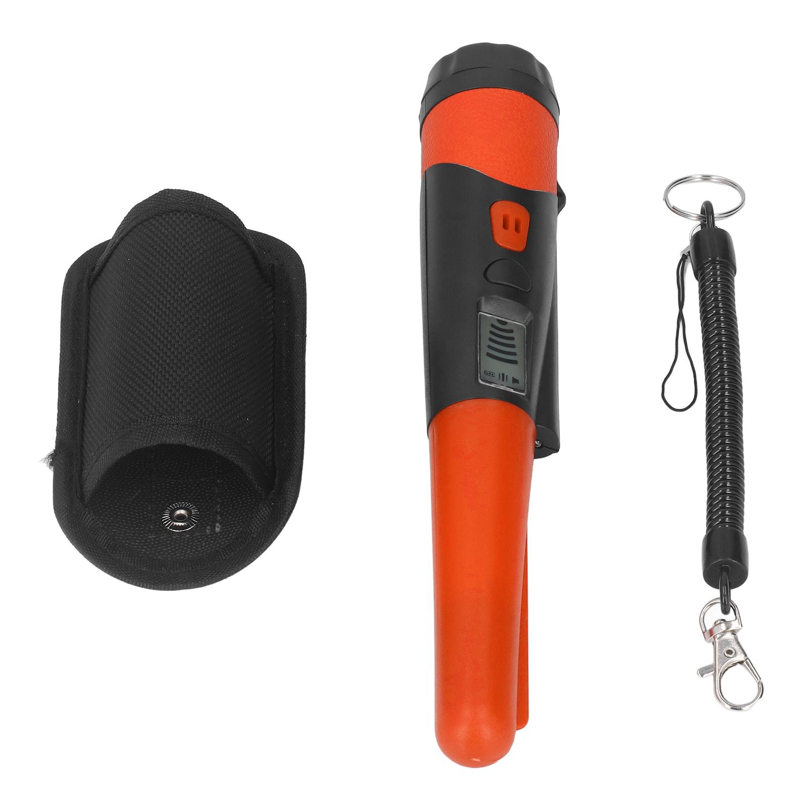 Metalldetektor Professionell Hohe Empfindlichkeit Tragbarer Handmetalldetektor mit LCD-Anzeige orange