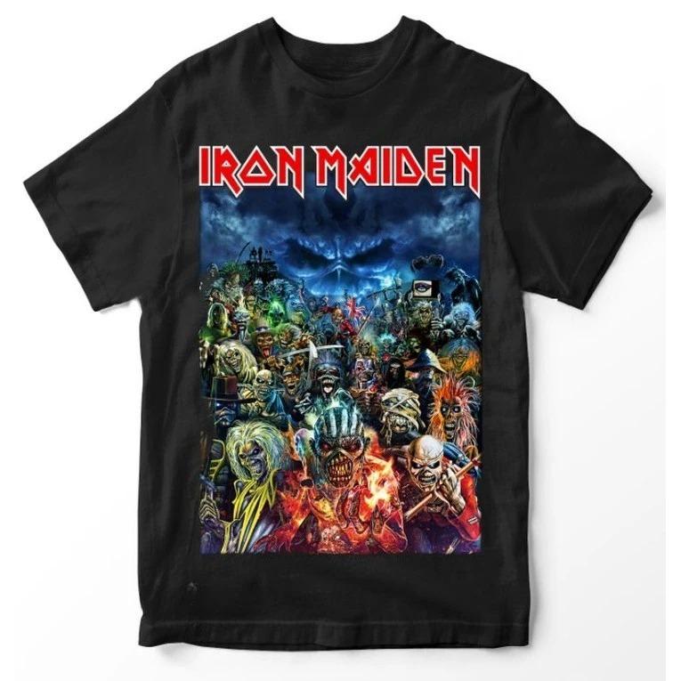 Iron Maiden 6 Icon HALLOWWED Premium T-Shirt Iron Halowed Icon Maiden Heavy Metal Band T-Shirt Metal T-Shirt Oversize Megadeth S rot