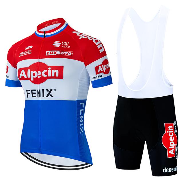 2023 sommer ALPECIN Radfahren Jersey Set männer Radfahren Kleidung MTB Fahrrad Kleidung Uniform Maillot Ropa Ciclismo Radfahren Fahrrad Anzug M rot