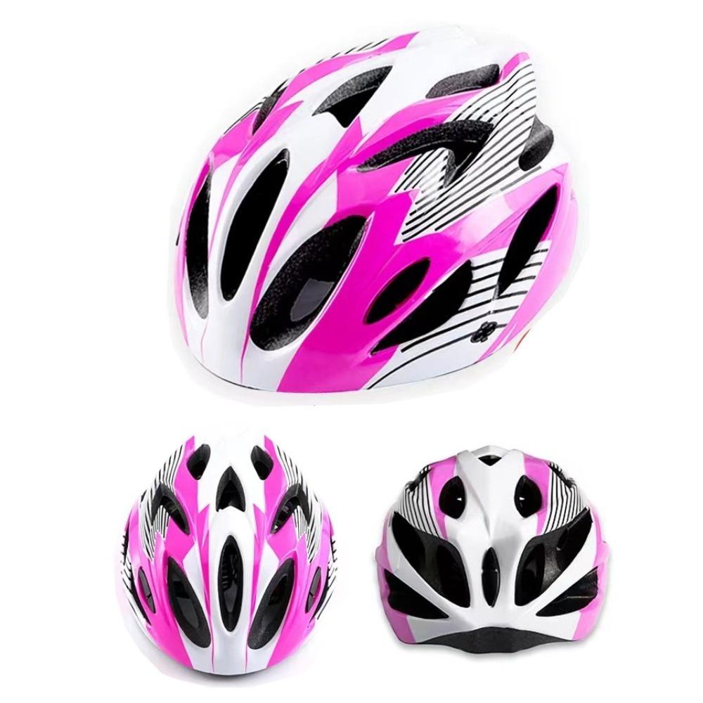 Komfort Futter Kinder Fahrrad Helm Einstellbar MTB Helm Mountain Road Fahrrad weiß/rosa