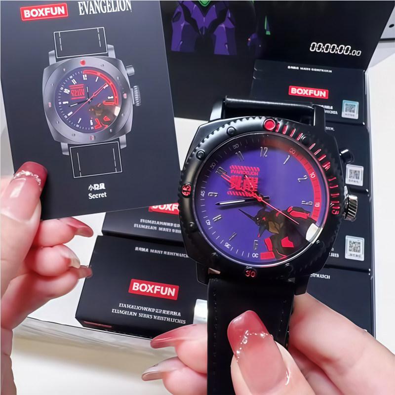 Neue Box Fun Blind Box Uhr Eva Evangelion Thema Benutzerdefinierte Anime Figur Mystery Box Geburtstagsgeschenk Sammlerspielzeug Für Anime Fans gray