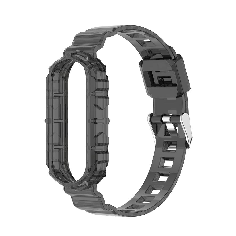 Weiches TPU-Armband für Xiaomi Mi Band 7 6 5 4 3 Buntes transparentes Armband für Mi Band 7/6/5/4/3 Armband For Xiaomi Mi Band 5/6 transparente schwarze