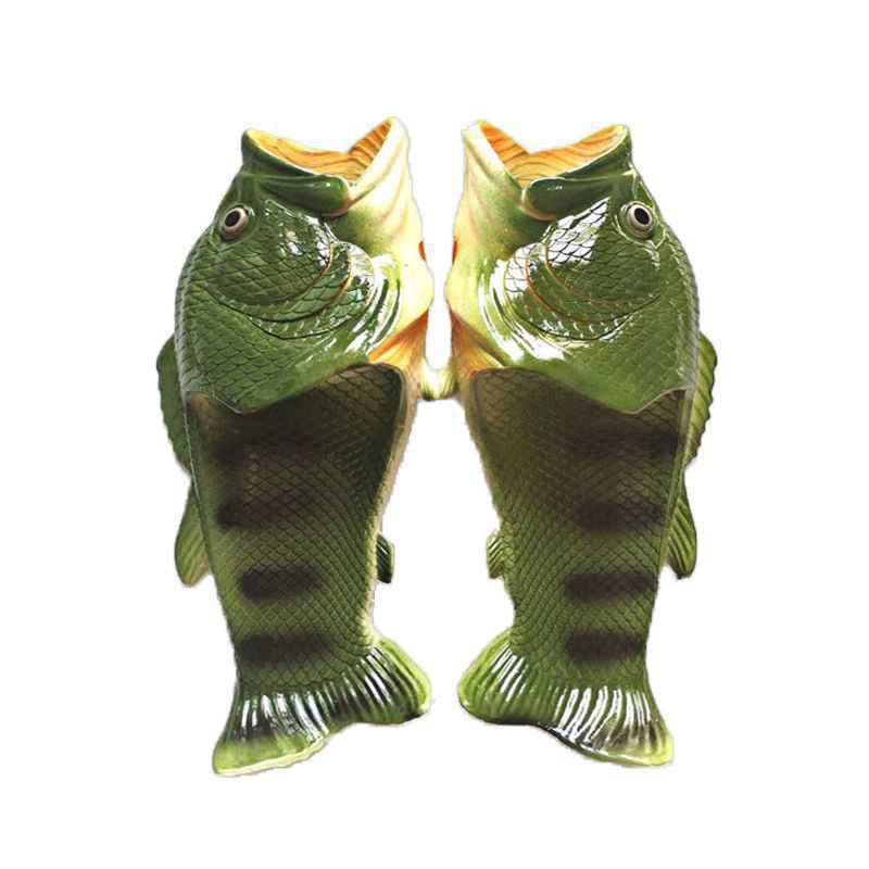 Modische & rutschfeste Fisch-Hausschuhe für Herren: Kreative gesalzene Fisch-Flip-Flops für den Außenbereich. Kids 24-25