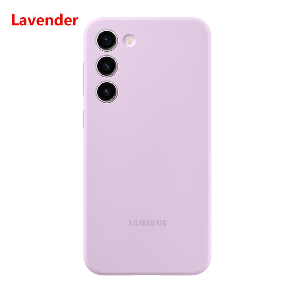 Original Samsung Silikon-Schutzhülle für Samsung GALAXY S23 S23+ S23 Plus S23 5G, weiche, stoßfeste Hülle For Galaxy S23 lavendel