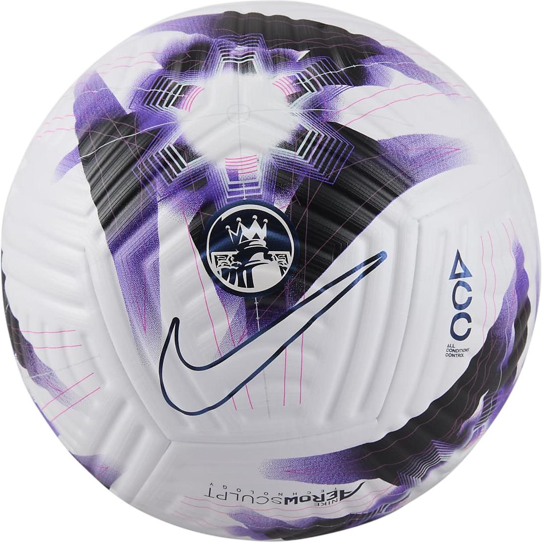 Herren Nike Premier League Flight Größe 5 Ball Fußball Ball Synthetisches Leder Unisex Leidenschaftliches Lila Weiß ONESIZE