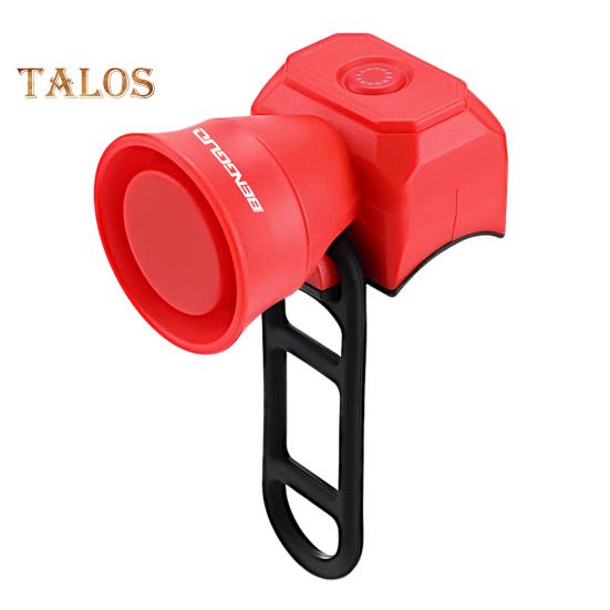 Elektrische Fahrradhupe, 120 dB lauter Ton, IPX4, wasserdicht, USB aufladbar, Mini-MTB-Lenkeralarmglocke, Fahrradzubehör Charging rot