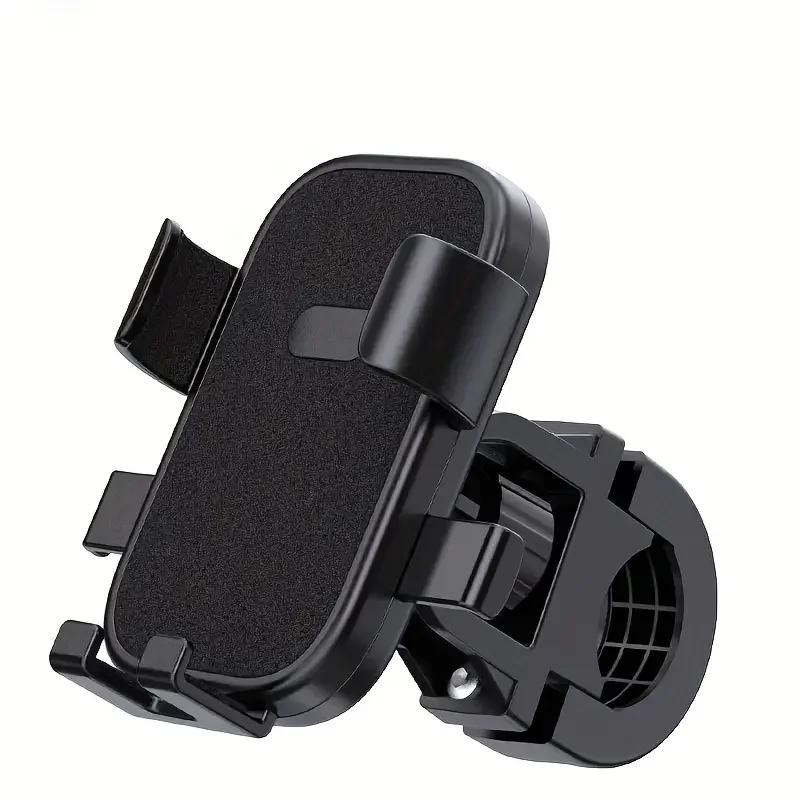 Neue Silikon Fahrrad Motorrad Handyhalterung 360° drehbar verstellbarer Autonavigationsständer Outdoor Universal Handyzubehör black