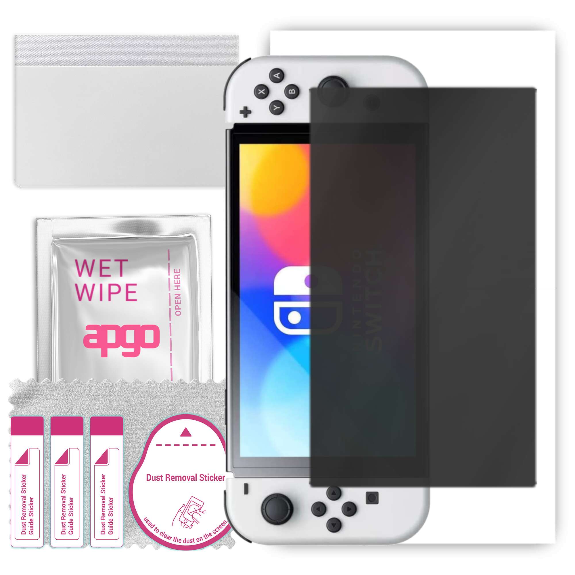 apgo Hydrogel Privacy Matte Displayschutzfolie für Nintendo Switch Oled, Anti-Spionage, Hydrogelfolie, flexibel, weiches TPU mit Positionierungsschicht, einfach anzubringen