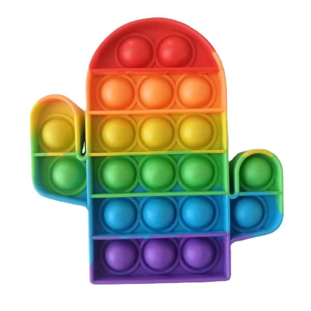Fidget Toys Regenbogen Schmetterling Push Bubble Fidget Sensorisches Spielzeug für Eltern-Kind-Zeit Interaktives Spielzeug