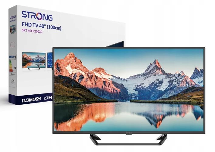LED-Fernseher 40 Strong SRT40FF2003C Full HD DVB-T2 HEVC Zentraler Standfuß