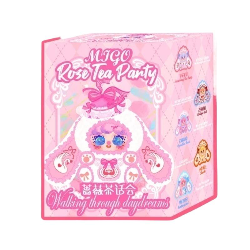 Migo Rose Teeparty 600% Plüsch Blind Box Mystery Überraschungsspielzeugpuppe Beliebte Dekoration Geburtstagsgeschenk Sammlerstück Plüschtier white