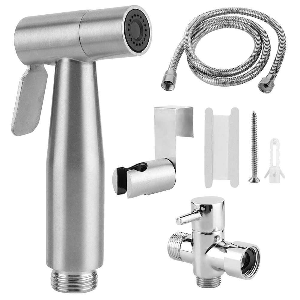 Edelstahl Handheld Bidet Toilette Sprayer Set Baby Tuch Windel Sprayer Schlauch Halter Kit für
