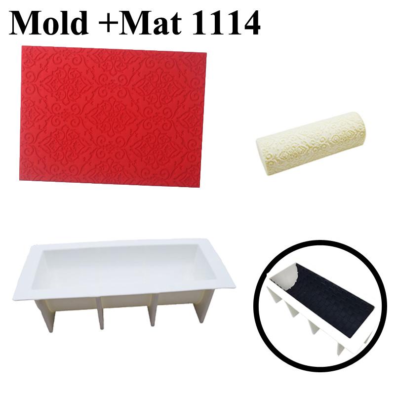 Meibum Silikon Backmatten Set Kuchen Dekorationswerkzeuge Adernmatte Fondantformen Mousse Kuchenformen Dessert Backformen Gebäckform