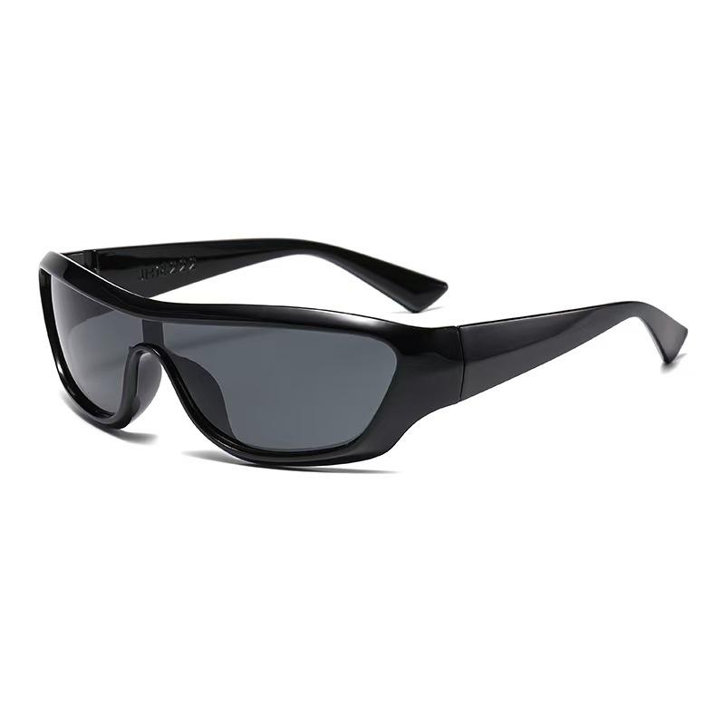 Neue Y2K Sport Punk Sonnenbrillen Bunt Verspiegelt Stylische Brillen Damen Designer Quadratische Schutzbrille Herren Luxus Sonnenbrillen MULTI black