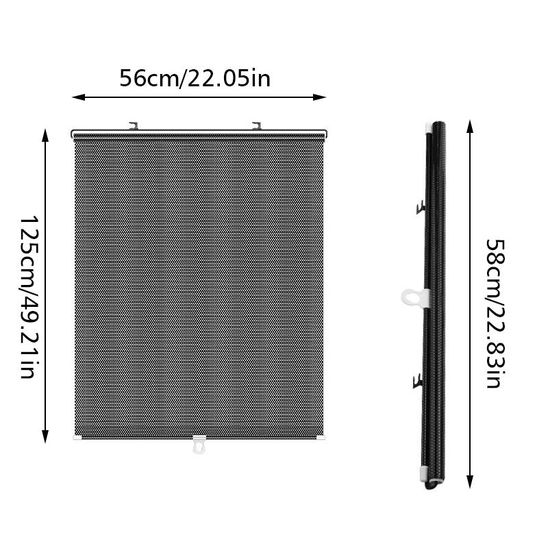 1 Stück Teleskopisch Mehrere Größen Sonnenschutz Heim Beschattung Rollos Langlebige Saugknopf-Installation Auto Beschattung Sommer 58x125cm