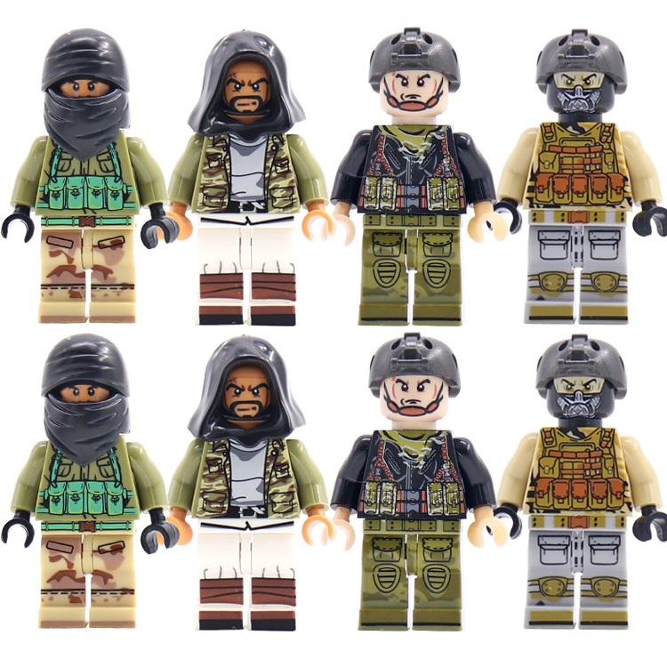 Soldat der Spezialeinheiten der Armee des Nahen Ostens, Mini-Actionfiguren, Waffen, MOC SWAT City, Militärwaffen, Baustein-Ziegelspielzeug für Jungen