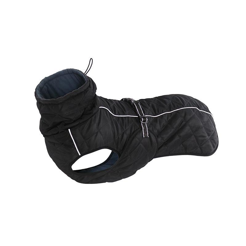 Hunde Outdoor Jacke Wasserdicht Reflektierend Haustiermantel Weste Winter Warm Baumwolle Hunde Kleidung für Große Mittelgroße Hunde Labrador XS black