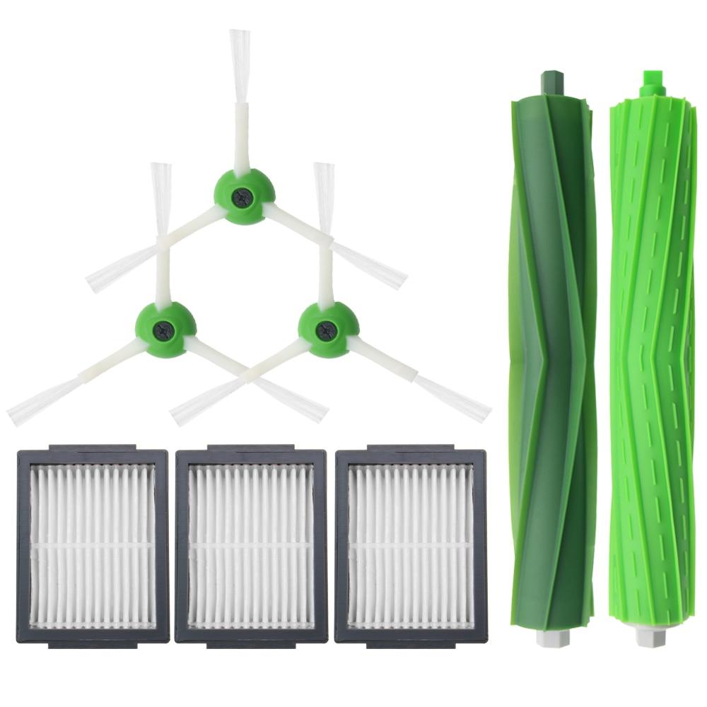 Hepa-Filter + Seitenbürste + Bürstenrolle für iRobot Roomba i7 E5 E6 Serie Roboter-Staubsauger Ersatzteile