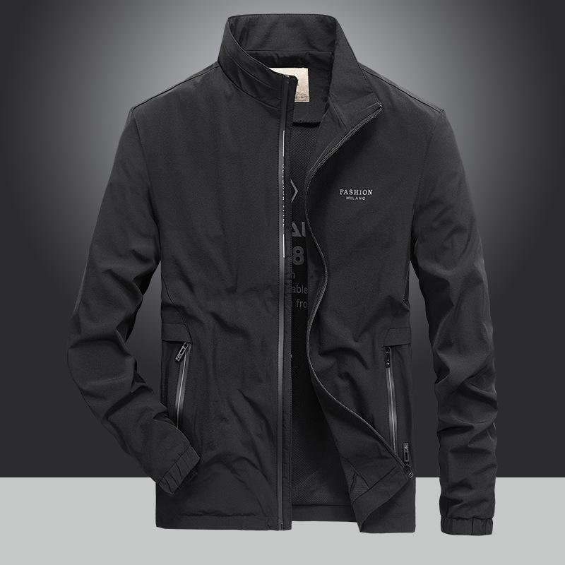 Herren Neue Jacke Frühling und Herbst Lässig Große Größe Herren Jugend Stehkragen Jacke Jacke 5XL