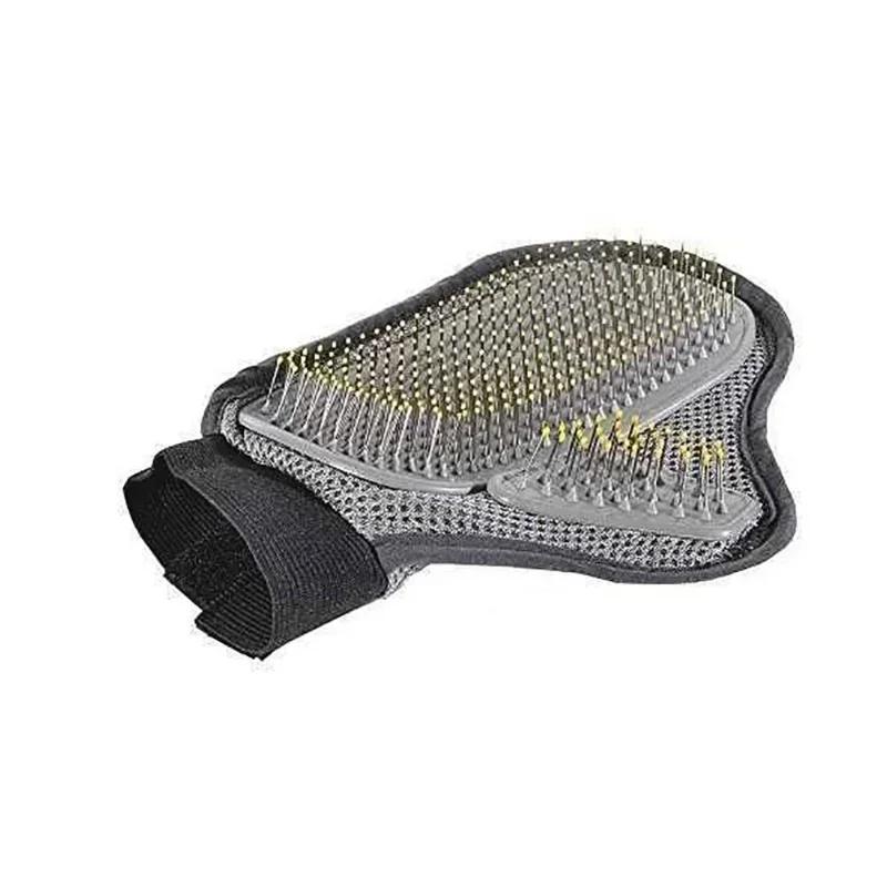 Fellpflegehandschuh für Haustiere, Haarentfernungsbürste, Enthaarung von Katzen- und Hundefellen, sanfte und effiziente Hundekämme, Bade- und Massageprodukte für Haustiere grau