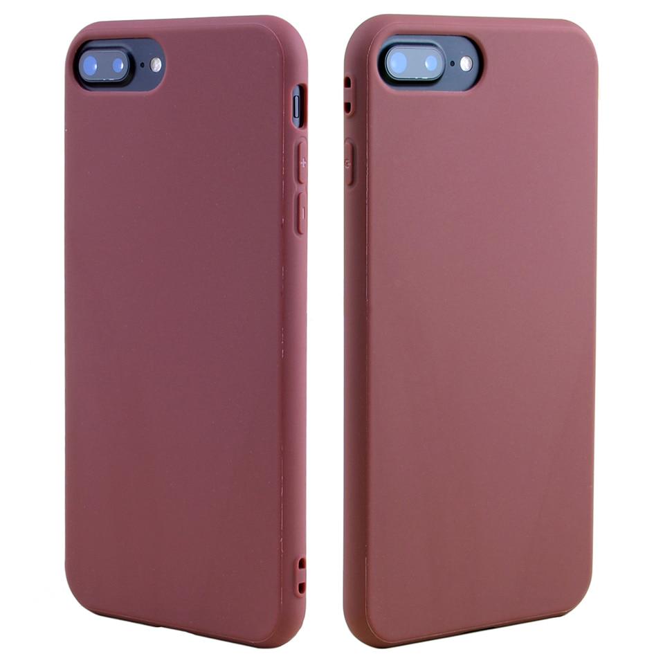 Luxus Silikon Handyhülle für iPhone 11 Pro Max Mini Soft Candy Cover für iPhone iPhone XR XS X 6 6S 7 8 Plus Hüllen For iPhone 7 8 braun