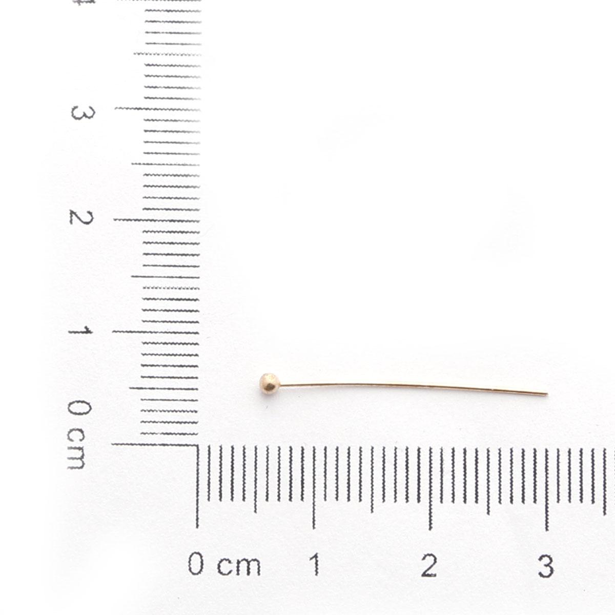 25mm Kopfstift Kugel Nadeln Zubehör für Schmuckherstellung DIY Zubehör Halskette Armband Ohrring 25MM  100pcs goldgelb