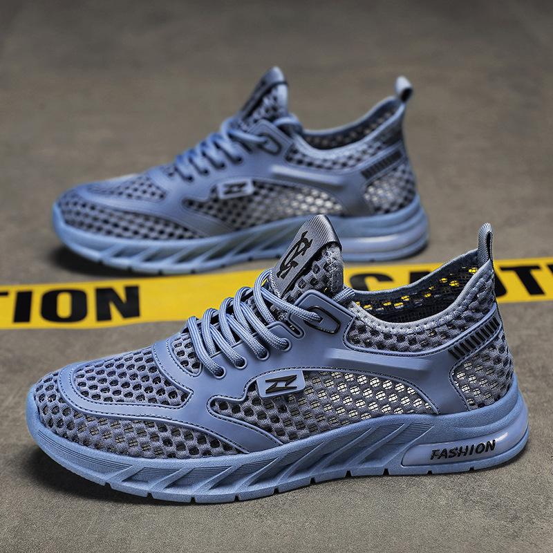 Mode Herren Mesh Sneakers Leichte Laufschuhe Sommer Mesh Sneakers Atmungsaktive Freizeitschuhe Bequeme Herren Tennis 41 blau