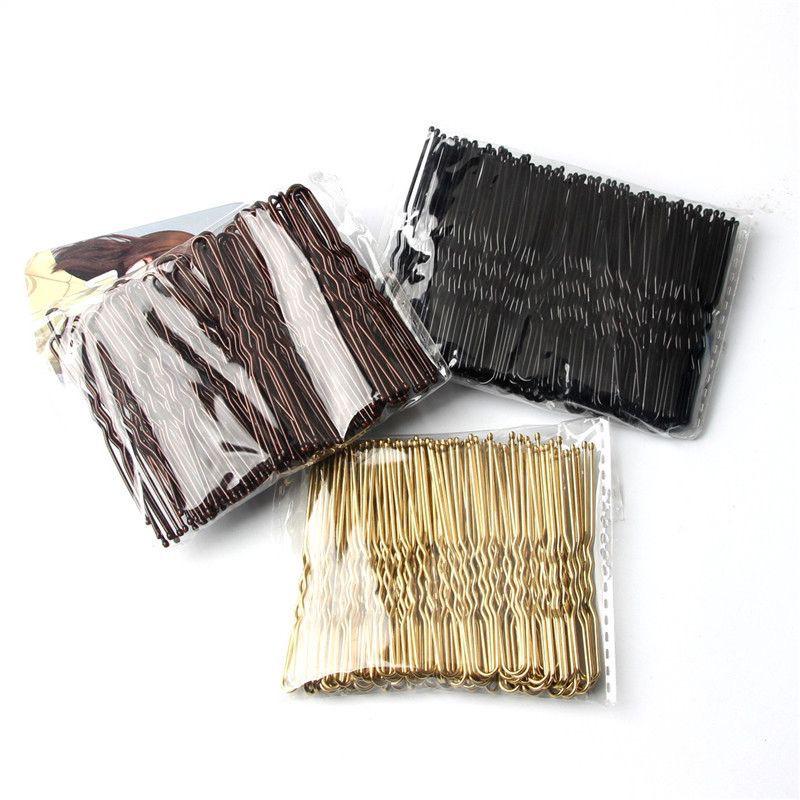 U-förmige verdickte Haarklammern für Hochsteckfrisuren - Große Stylisten-Clips für Friseurbedarf Black 50 pcs
